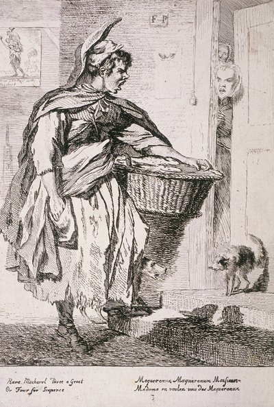 Venditore di sgombri, Grida di Londra, 1760 da Paul Sandby