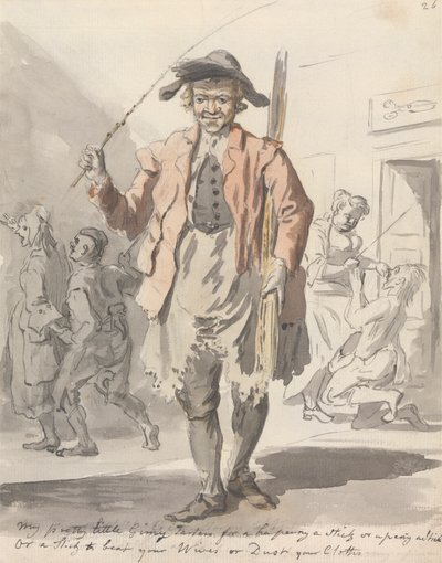 La mia piccola Ginny Tarters per mezzo penny un bastone o un penny un bastone, o un bastone per battere le mogli o spolverare i vestiti da Paul Sandby