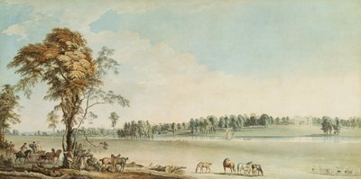 Vista nord-ovest di Wakefield Lodge nella foresta di Whittlebury, Northamptonshire da Paul Sandby