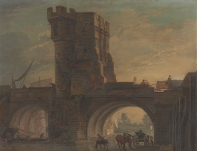 Vecchio ponte a Shrewsbury da Paul Sandby