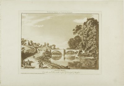 Ponte di Overton/Sul fiume Dee, ai confini di Denbigh e Flintshire da Paul Sandby