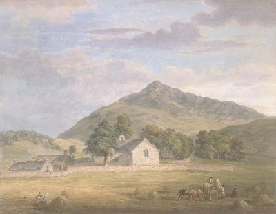 Fienagione a Dolwyddelan sotto Moel Siabod, Galles del Nord, c.1776-86 da Paul Sandby