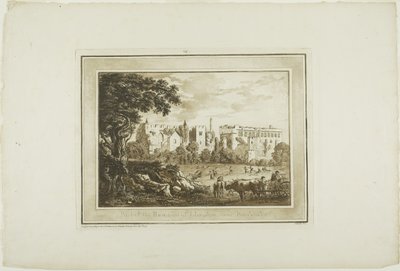 Parte dei resti di Llanphor, vicino a Pembroke, da Dodici vedute in acquatinta da disegni presi sul posto nel Galles del Sud da Paul Sandby