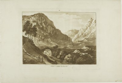 Pont-Aber-Glassin, tavola sette da Dodici vedute del Galles da Paul Sandby