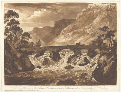 Pont-y-Pair sul fiume Conway sopra Llanrwst nella contea di Denbigh da Paul Sandby