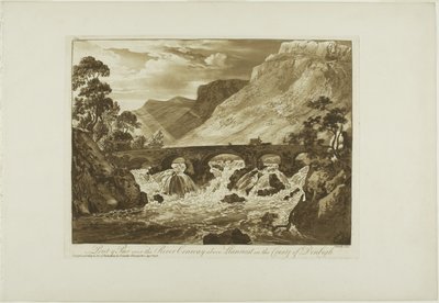 Pont y Pair sul fiume Conway sopra Llanrwst nella contea di Denbigh da Paul Sandby