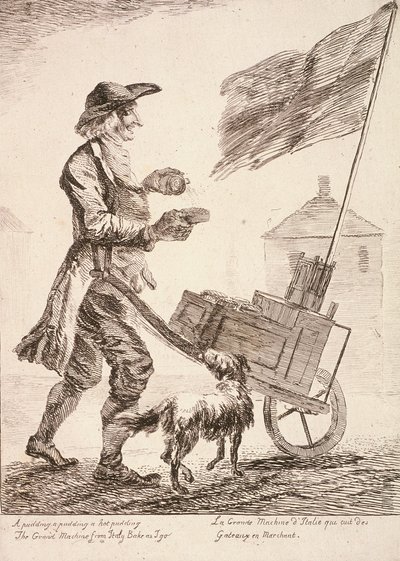 Venditore di budino, Grida di Londra, 1760 da Paul Sandby