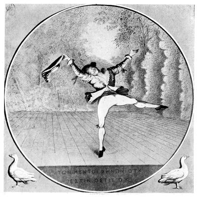 Satira su Vestris, 1781 da Paul Sandby