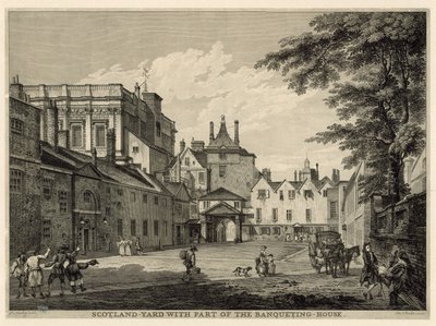 Scotland Yard con parte della Banqueting House da Paul Sandby