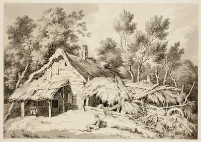Cottage con tetto di paglia da Paul Sandby