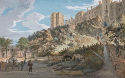 I cento gradini e la Torre di Winchester, Castello di Windsor, Berkshire da Paul Sandby