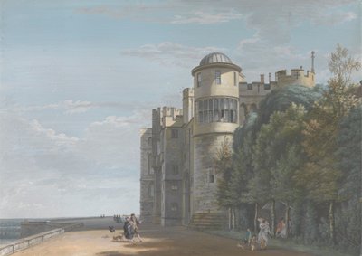 La terrazza nord, vista verso est da Paul Sandby