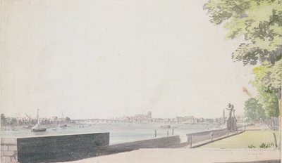 Vista dal Giardino di Somerset House, verso il Ponte di Westminster, 1756 da Paul Sandby