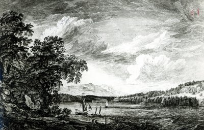 Veduta del fiume Hudson di Pakepsey da Paul Sandby