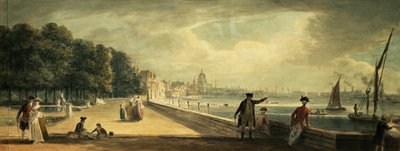 Vista della città dalla terrazza di Somerset House da Paul Sandby