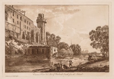 Vedute del Castello di Warwick: La torre di Cesare e parte del Castello di Warwick dall