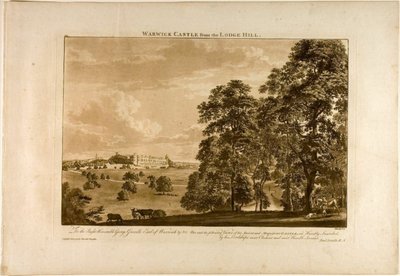 Castello di Warwick dalla collina del Lodge, tavola 1 da Paul Sandby