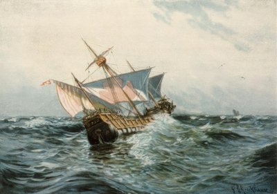 La nave di Colombo Sta. Maria in tempesta da Paul Schreckhaase
