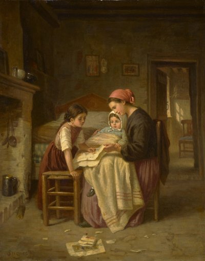 Il bambino malato, c.1870-75 da Paul Seignac