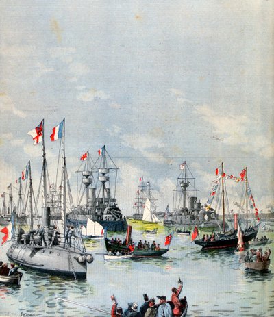Flottiglia francese nel porto di Portsmouth, 1891 da Paul Senau