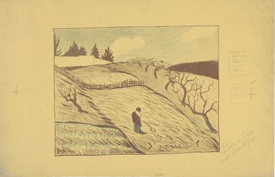 La fin du jour (La fine del giorno) 1893 (litografia a colori) da Paul Sérusier