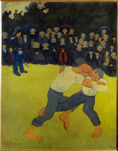La lutte Bretonne (dipinto su tela) da Paul Serusier