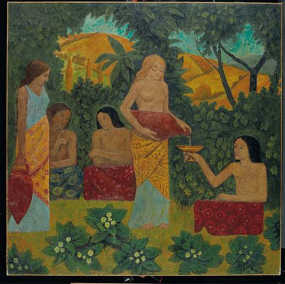 Libagioni, cinque figure in una foresta mitica da Paul Sérusier