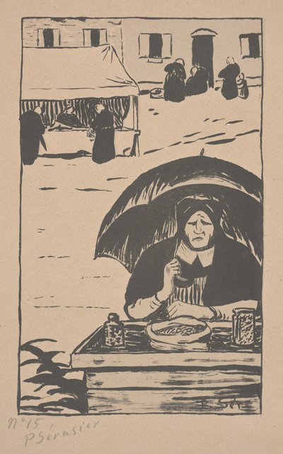 Il venditore di caramelle con un ombrello da Paul Sérusier