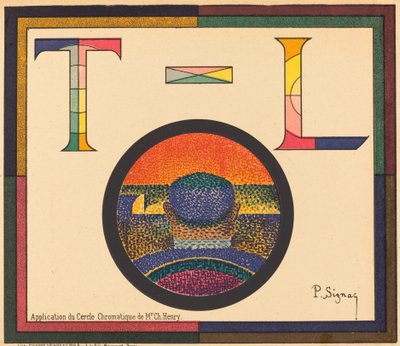 Applicazione del cerchio cromatico di Mr. Ch. Henry da Paul Signac