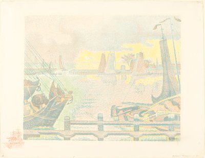 Barche a Flushing (Bateaux à Flessingue) da Paul Signac