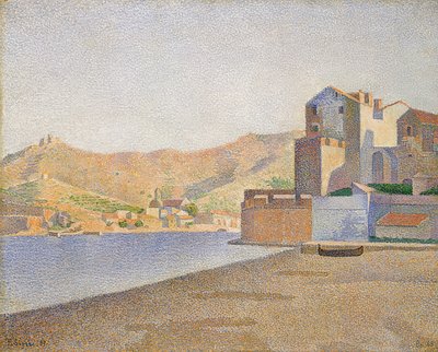 La spiaggia della città, Collioure, Opus 165. 1887 da Paul Signac