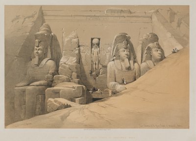 Egitto e Nubia, Volume II: Elevazione Frontale del Grande Tempio di Aboo Simbel, Nubia da Paul Signac
