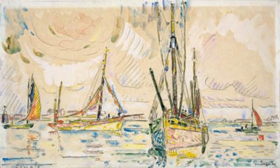 Barche da pesca nel porto di Locmalo da Paul Signac
