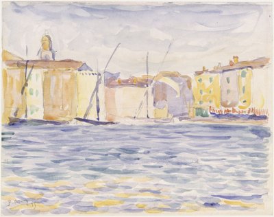 Case presso un approdo nel Sud da Paul Signac