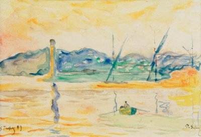 Ingresso del porto di Saint-Tropez al tramonto da Paul Signac