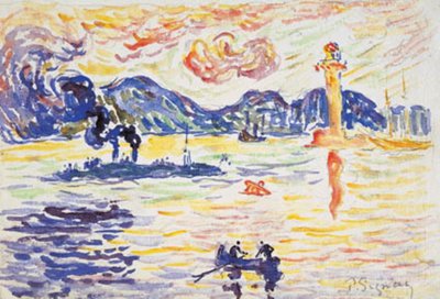 Il porto di Saint-Tropez con il cacciatorpediniere Midi de la France da Paul Signac