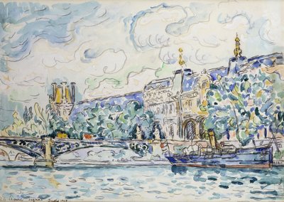 Le Palais du Louvre, 1910 da Paul Signac