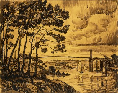 Il ponte di Lezardrieux, 1922 da Paul Signac