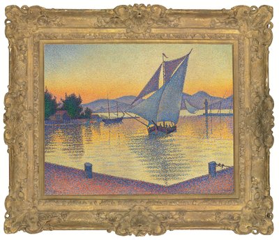 Il porto al tramonto, Opus 236 (Saint-Tropez) da Paul Signac