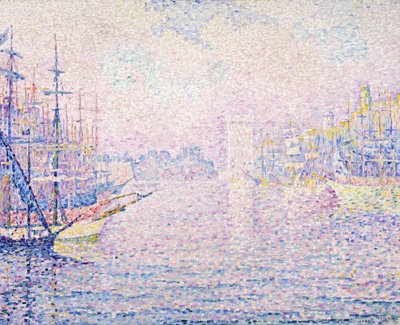 Porto di Marsiglia, nebbia mattutina, 1906 da Paul Signac
