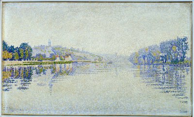 Riva del fiume, la Senna e Herblay da Paul Signac
