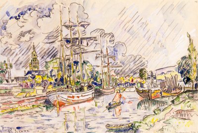 Il porto di Landerneau da Paul Signac