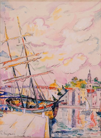 Il porto di Saint-Tropez, 1918 da Paul Signac