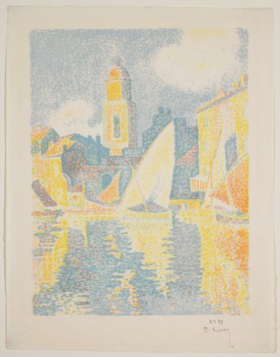 Il porto di St. Tropez da Paul Signac
