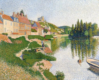 La riva del fiume, Petit-Andely da Paul Signac