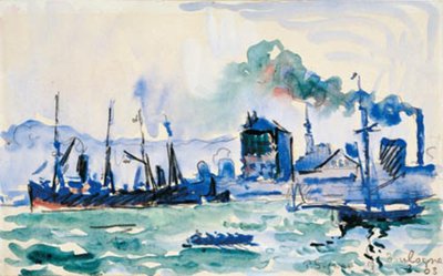 Vista sul porto di Boulogne-sur-Mer da Paul Signac