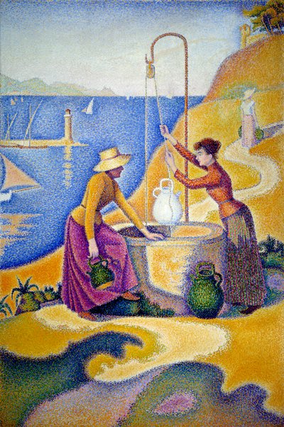 Donne al pozzo o Giovani provenzali al pozzo da Paul Signac