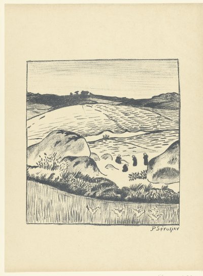 Paesaggio collinare con campi da Paul Sérusier