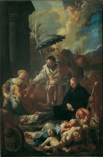 San Francesco Saverio tra gli appestati a Goa da Paul Troger