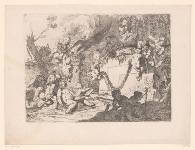 Putti presso un santuario di Minerva da Paul Troger